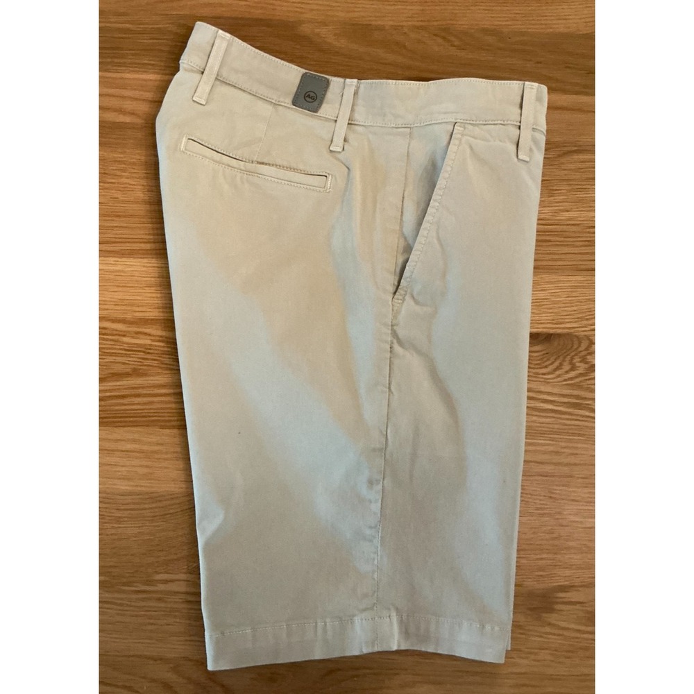 AG Adriano Goldschmied Griffin Shorts Mens 32 Stone Khaki Tailored 10"
